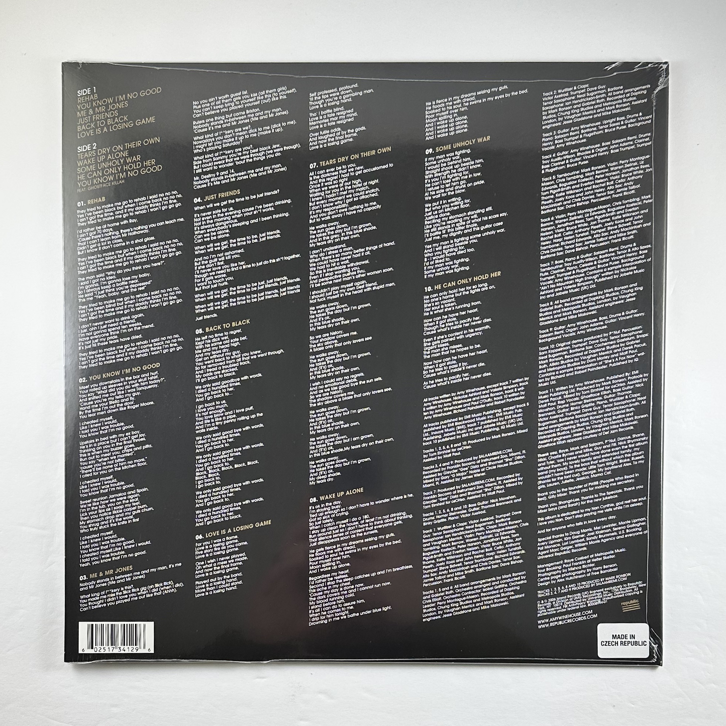 Amy Winehouse "Back To Black" LP