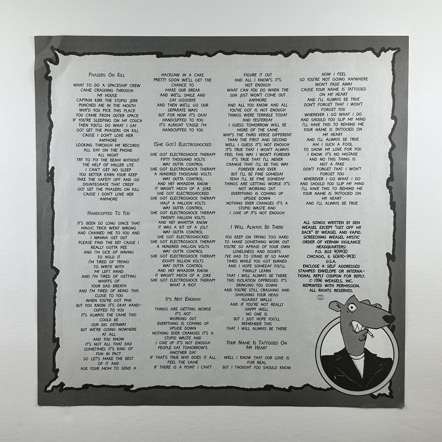 Pre-Owned :: Screeching Weasel "Bark Like A Dog" LP