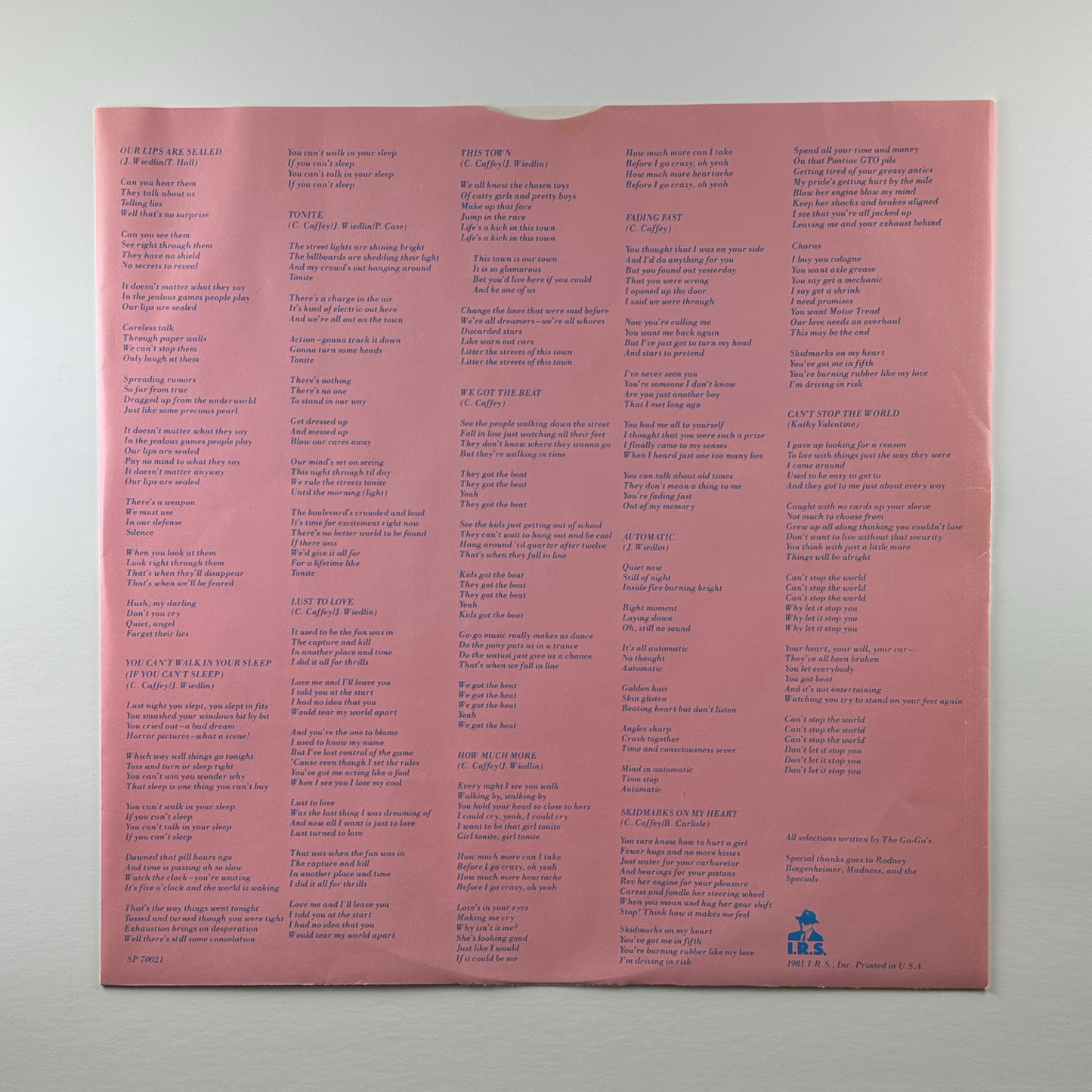 Pre-Owned :: Go-Go's "Beauty And The Beat" LP