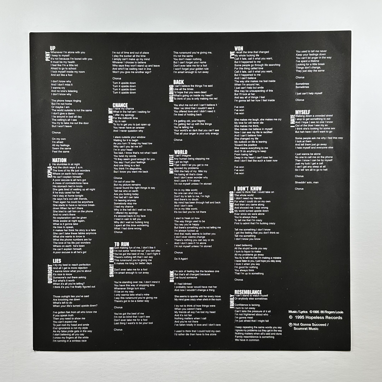 Pre-Owned :: 88 Fingers Louie "Behind Bars" LP