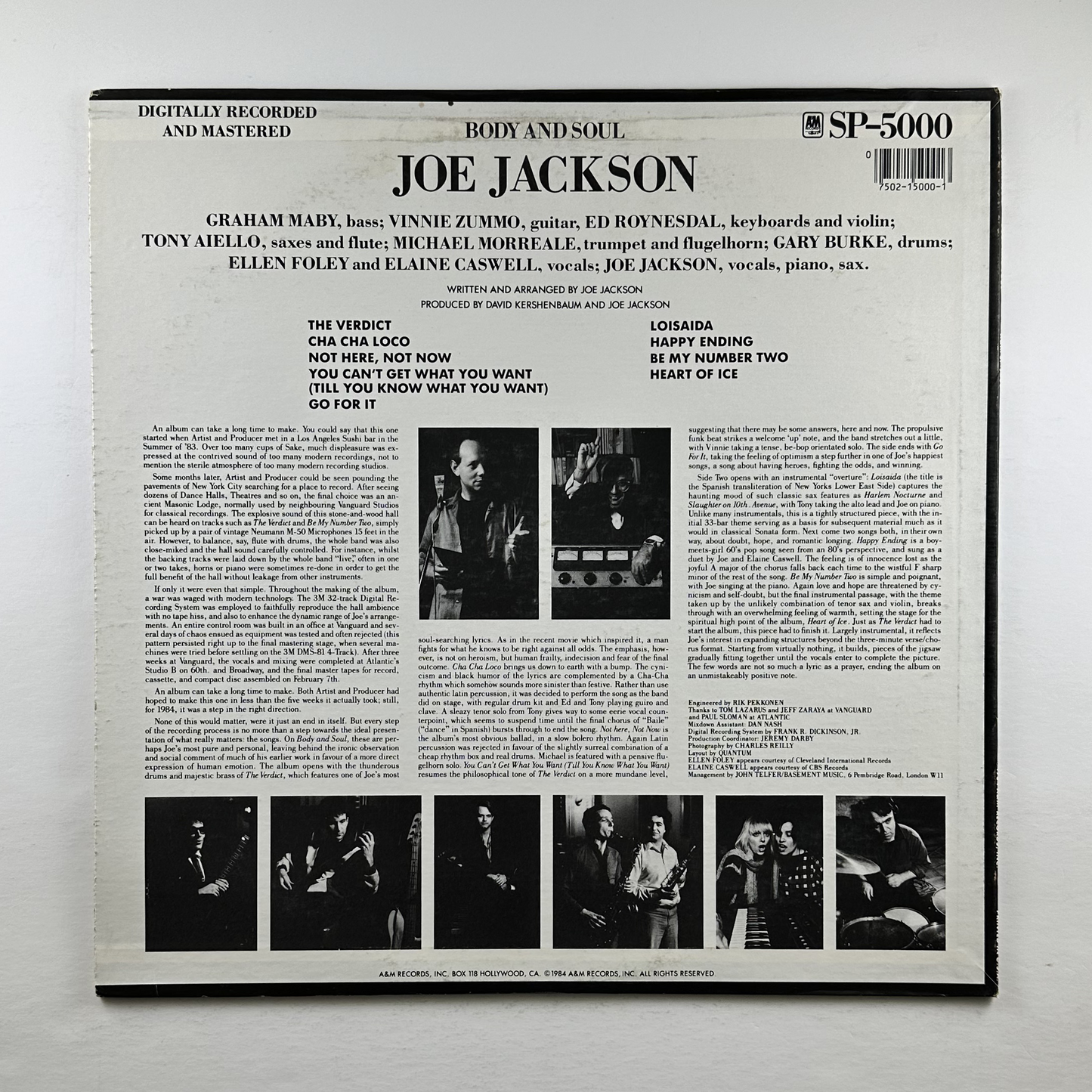 Pre-Owned :: Joe Jackson "Body And Soul" LP