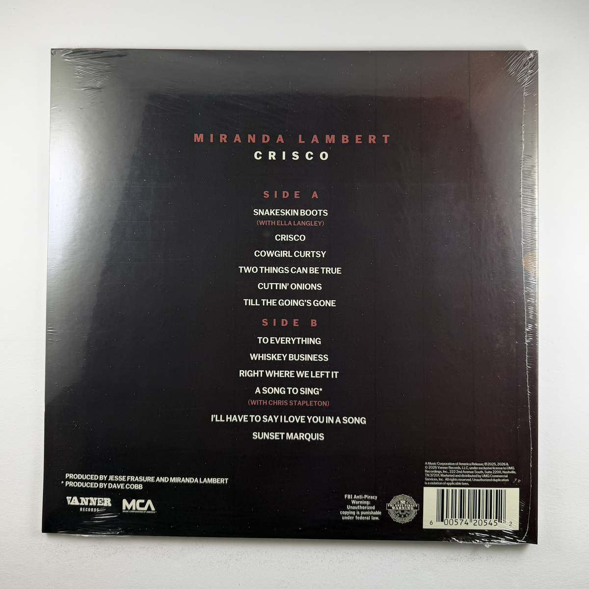 Miranda Lambert "Crisco" LP