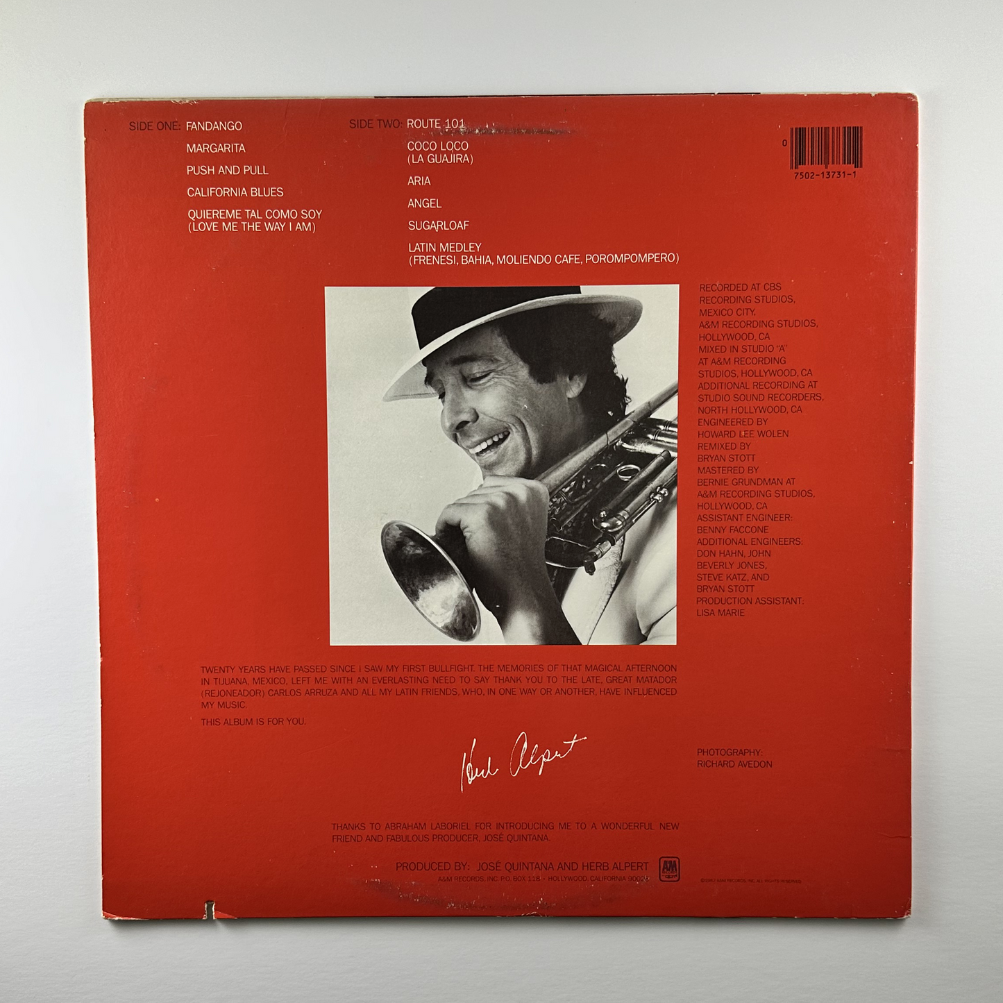 Pre-Owned :: Herb Alpert "Fandango" LP