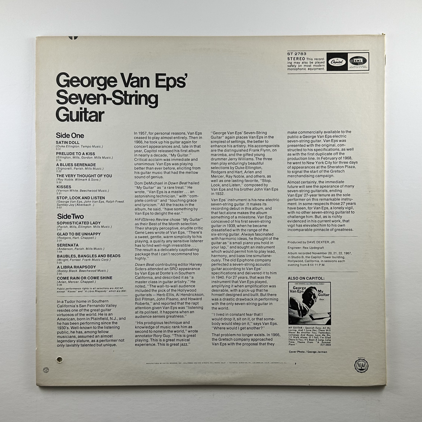 Pre-Owned :: George Van Eps "George Van Eps' Seven-String Guitar" LP