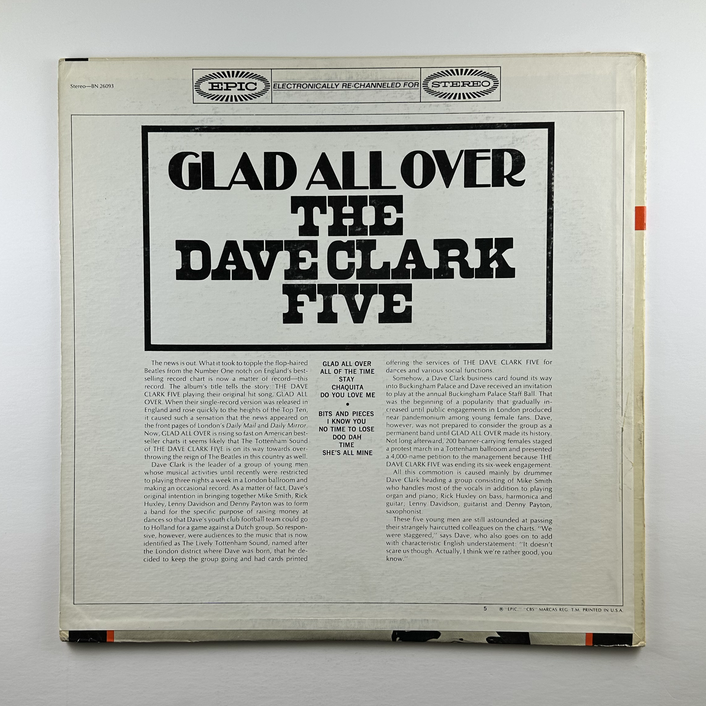 Pre-Owned :: Dave Clark Five, The "Glad All Over" LP
