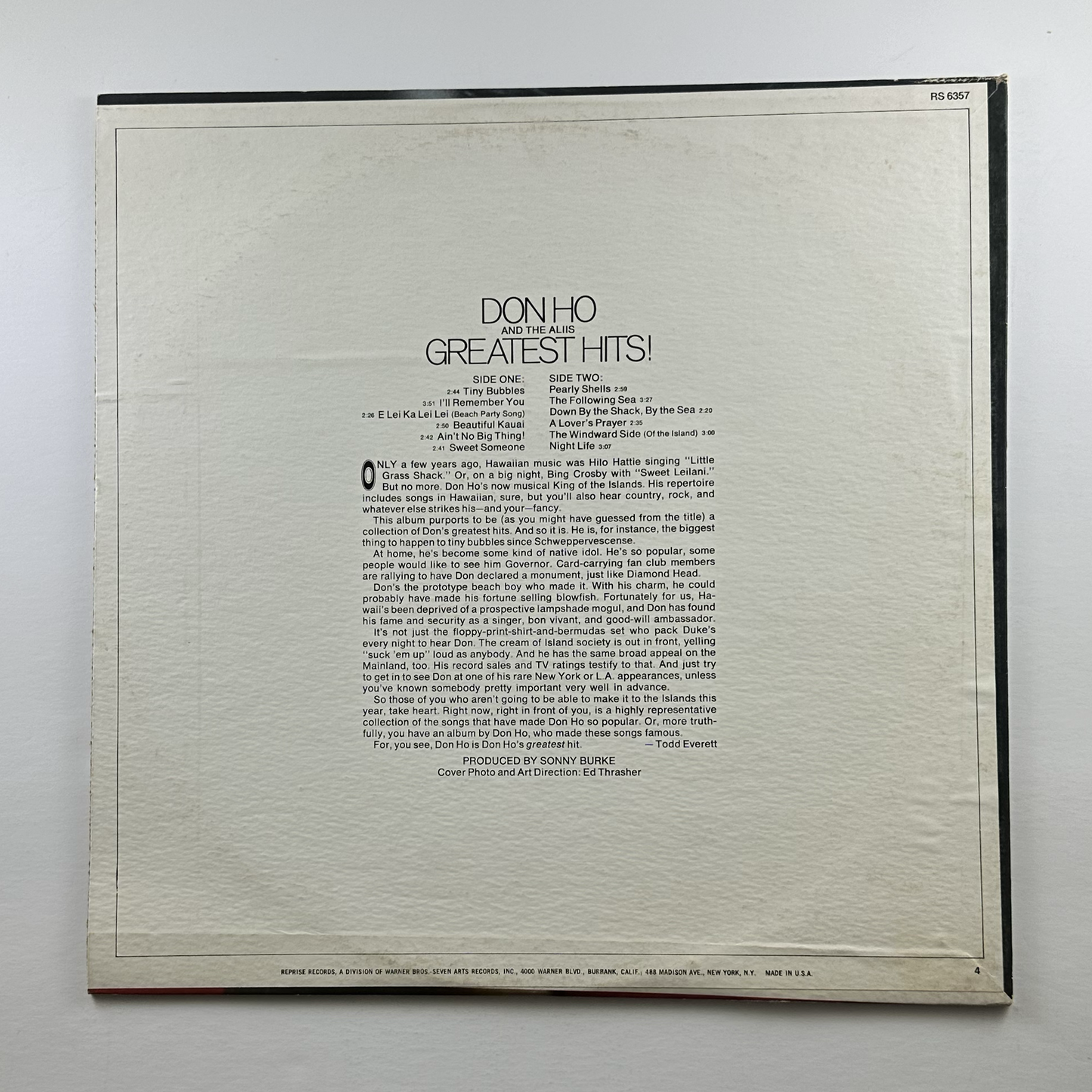 Pre-Owned :: Don Ho "Don Ho's Greatest Hits" LP