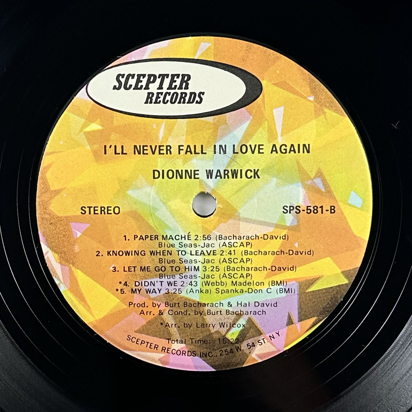 Pre-Owned :: Dionne Warwick "I'll Never Fall In Love Again" LP