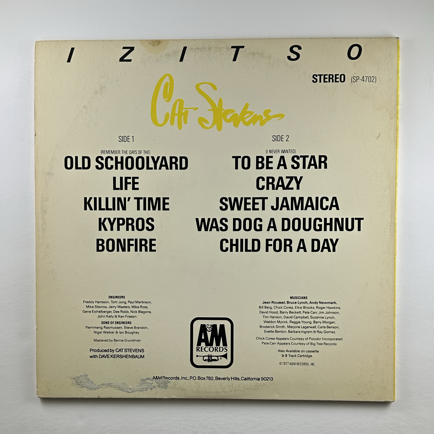 Pre-Owned :: Cat Stevens "Izitso" LP