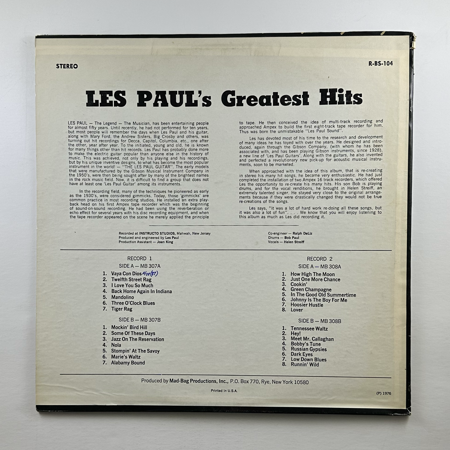 Pre-Owned :: Les Paul "Les Paul's Greatest Hits" 2xLP