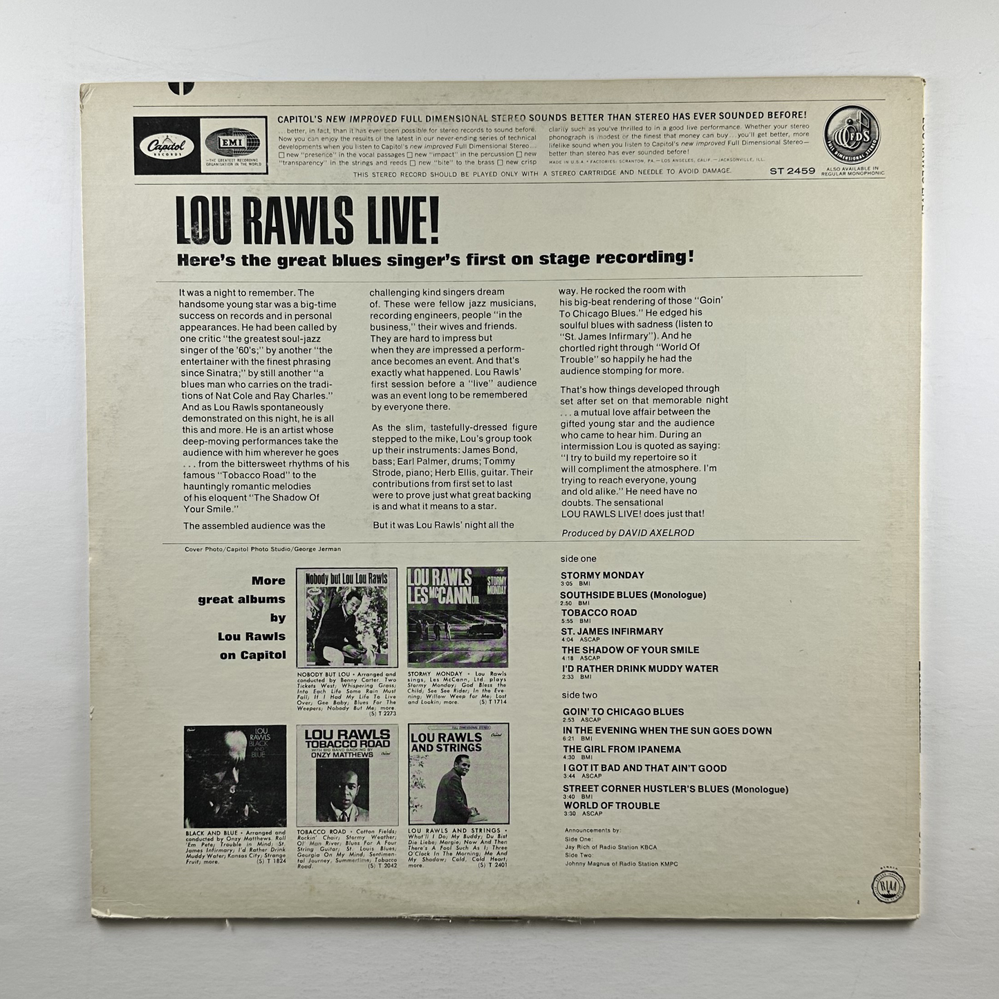 Pre-Owned :: Lou Rawls "Live!" LP