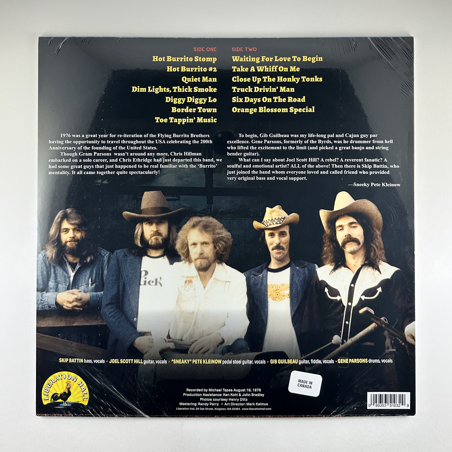 Flying Burrito Brothers, The "Live At The Bottom Line NYC 1976" LP