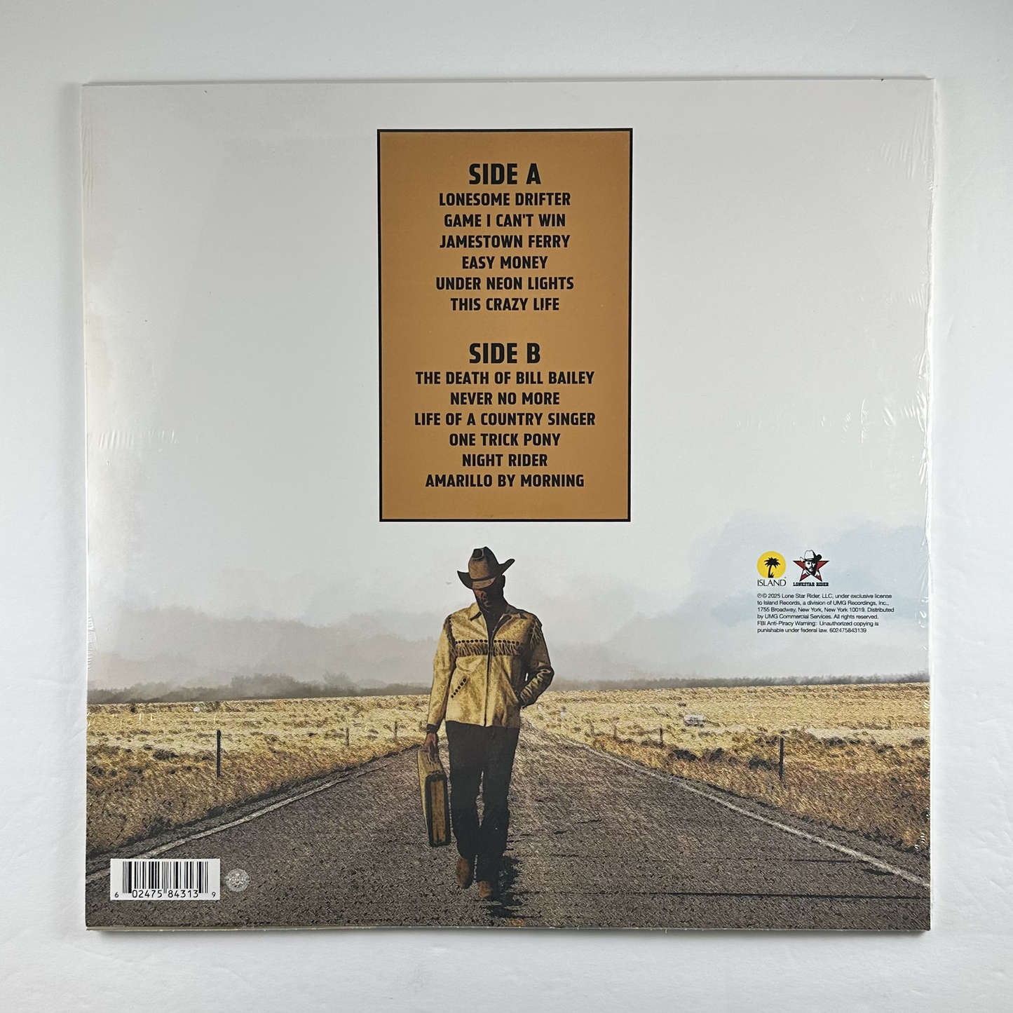 Charley Crockett "Lonesome Drifter" LP