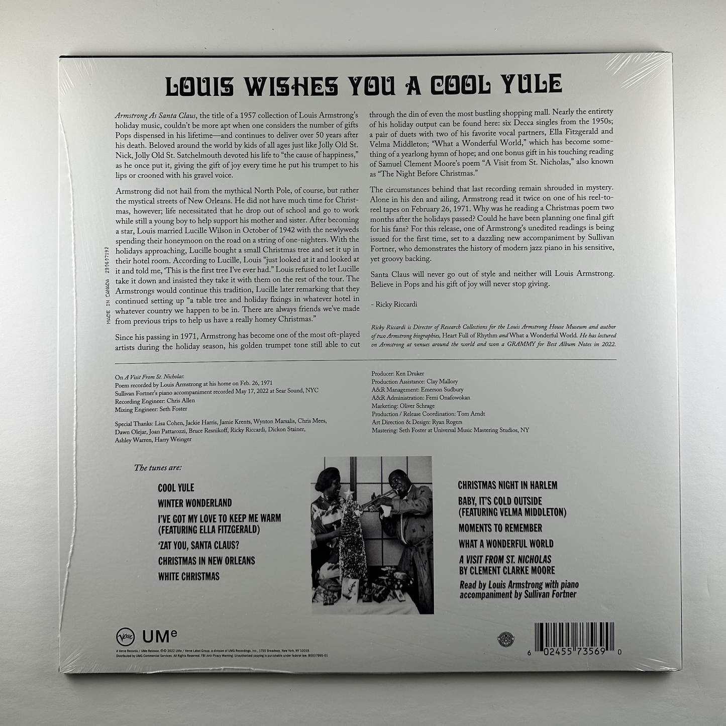 Louis Armstrong "Louis Wishes You A Cool Yule" LP