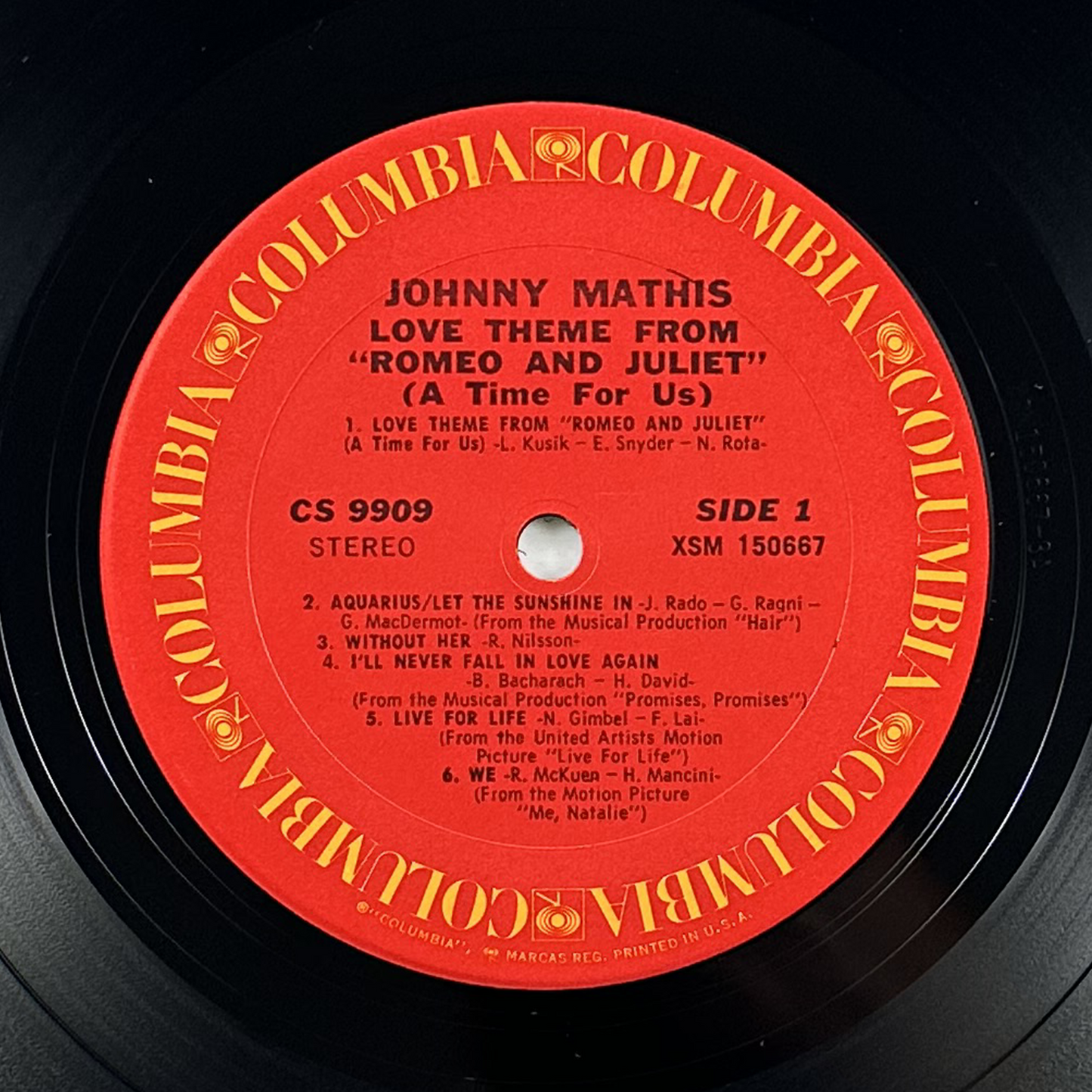 Pre-Owned :: Johnny Mathis "Love Theme From "Romeo And Juliet" (A Time For Us)" LP