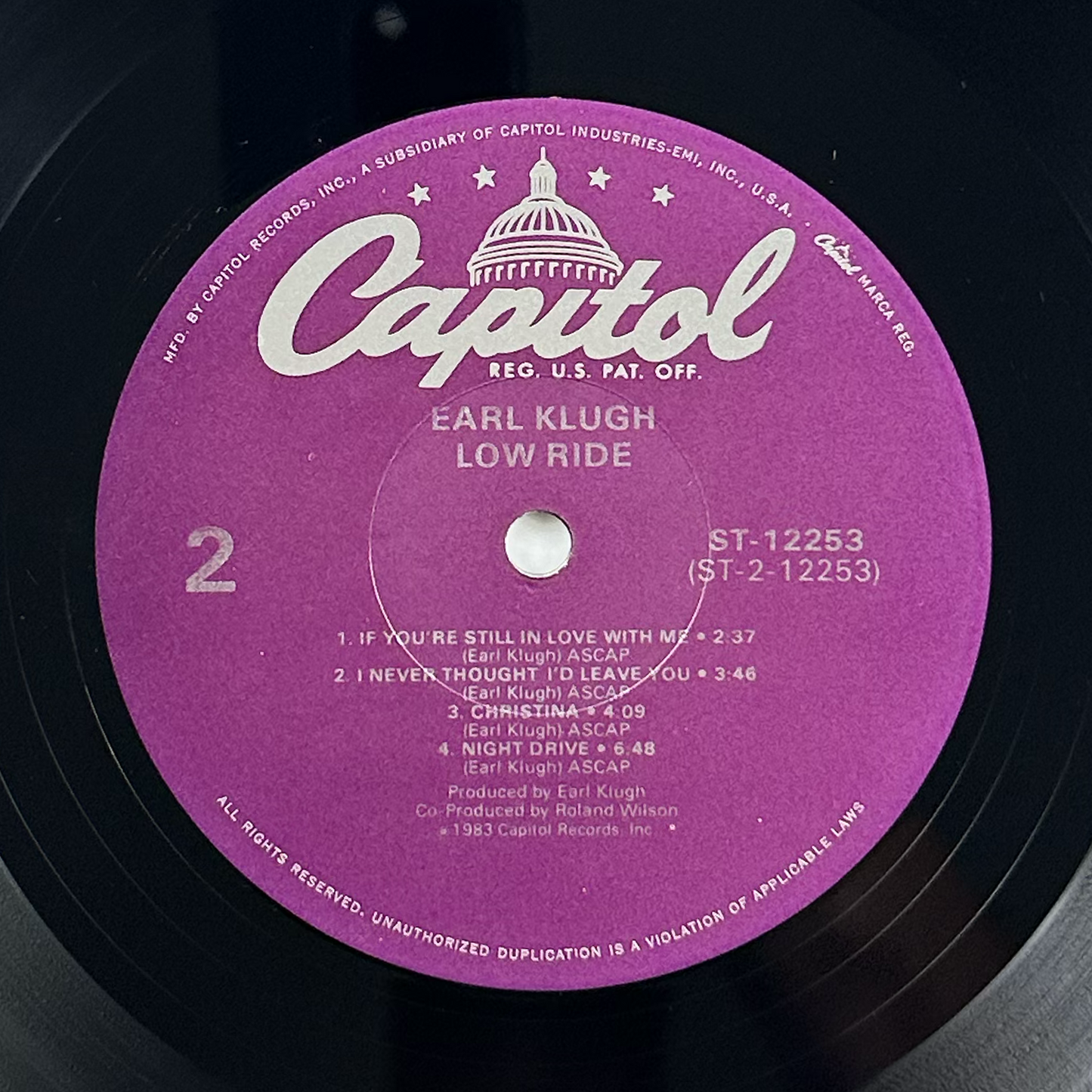 Pre-Owned :: Earl Klugh "Low Ride" LP