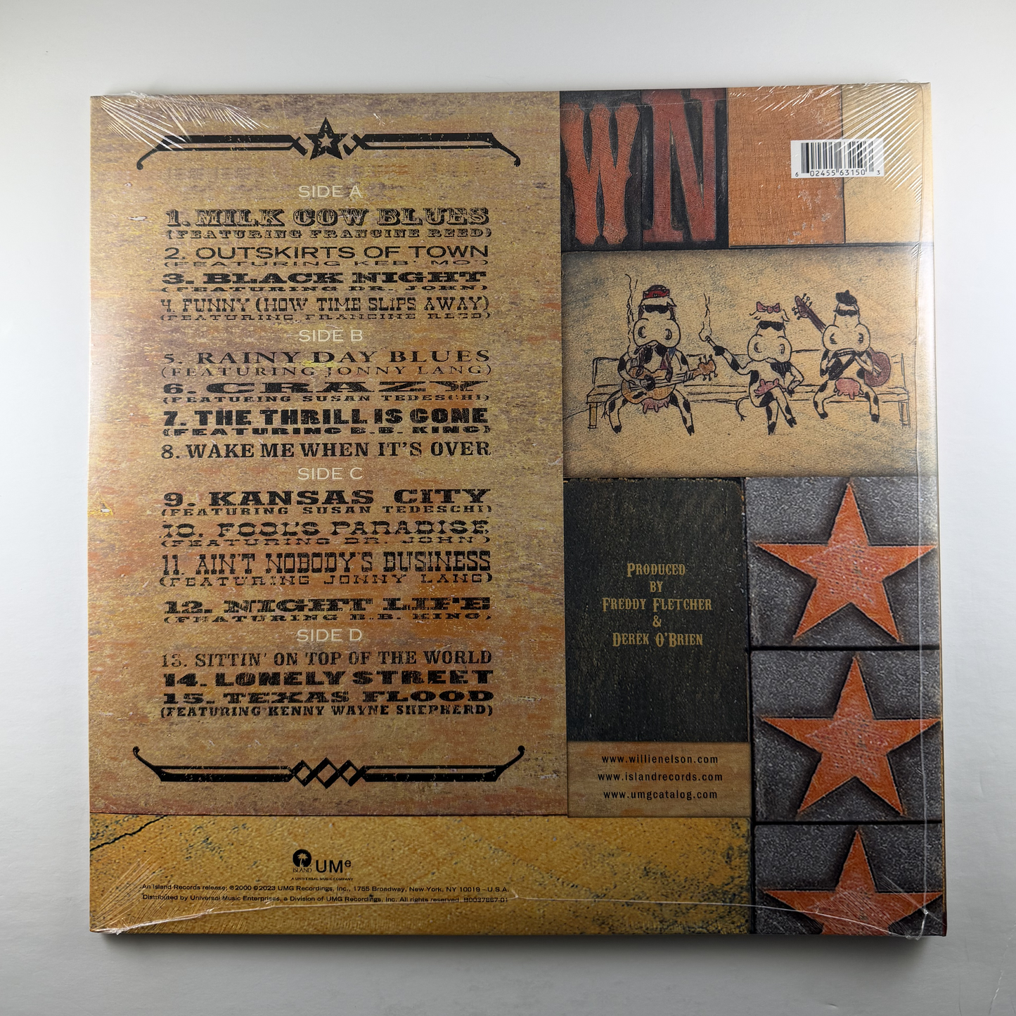 Willie Nelson "Milk Cow Blues" 2xLP