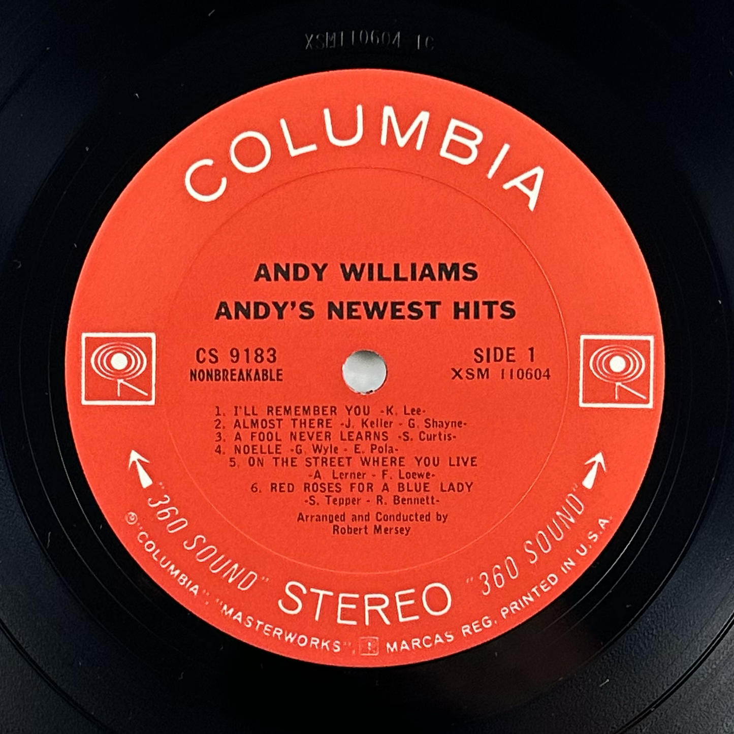Pre-Owned :: Andy Williams "Newest Hits" LP