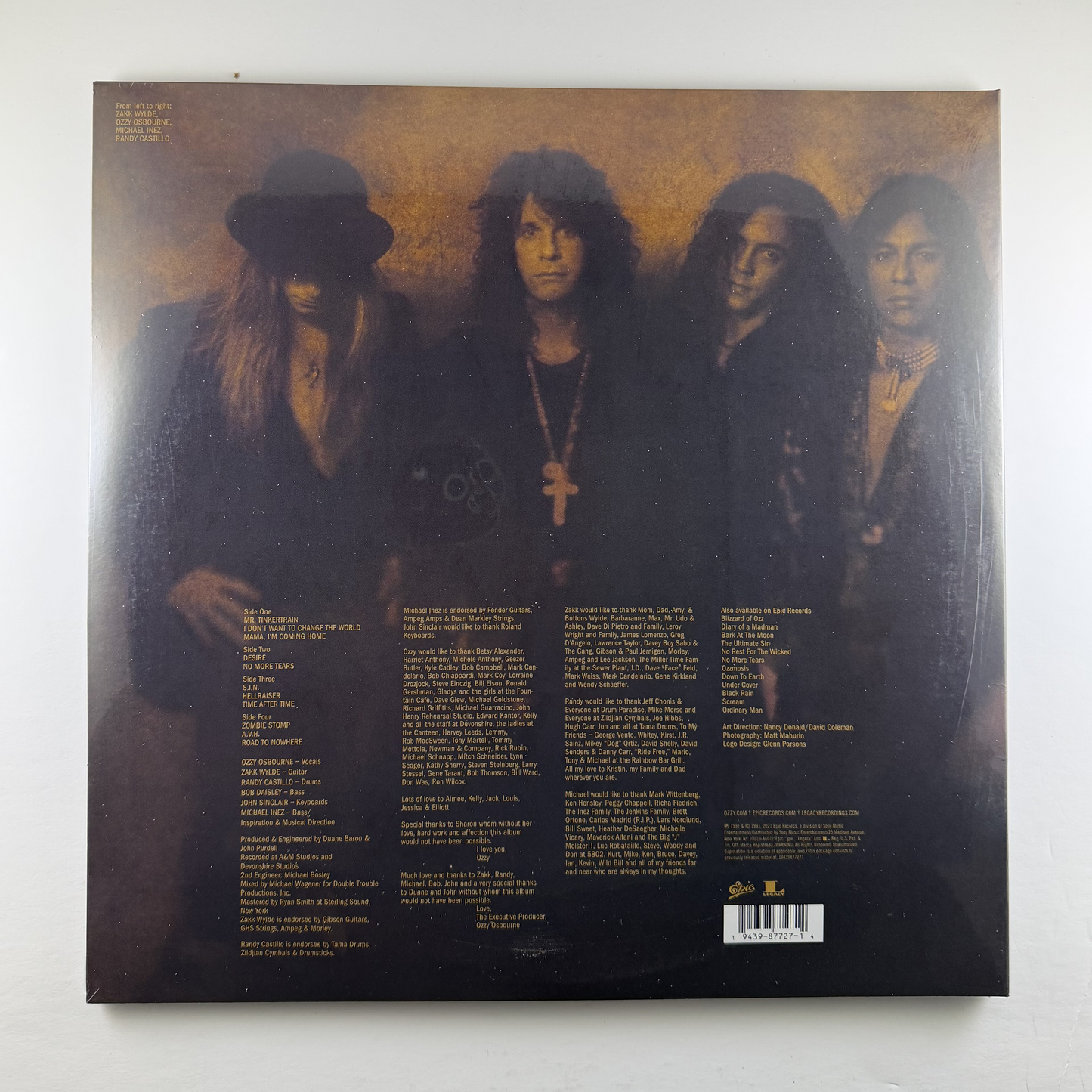 Ozzy Osbourne "No More Tears" 2xLP