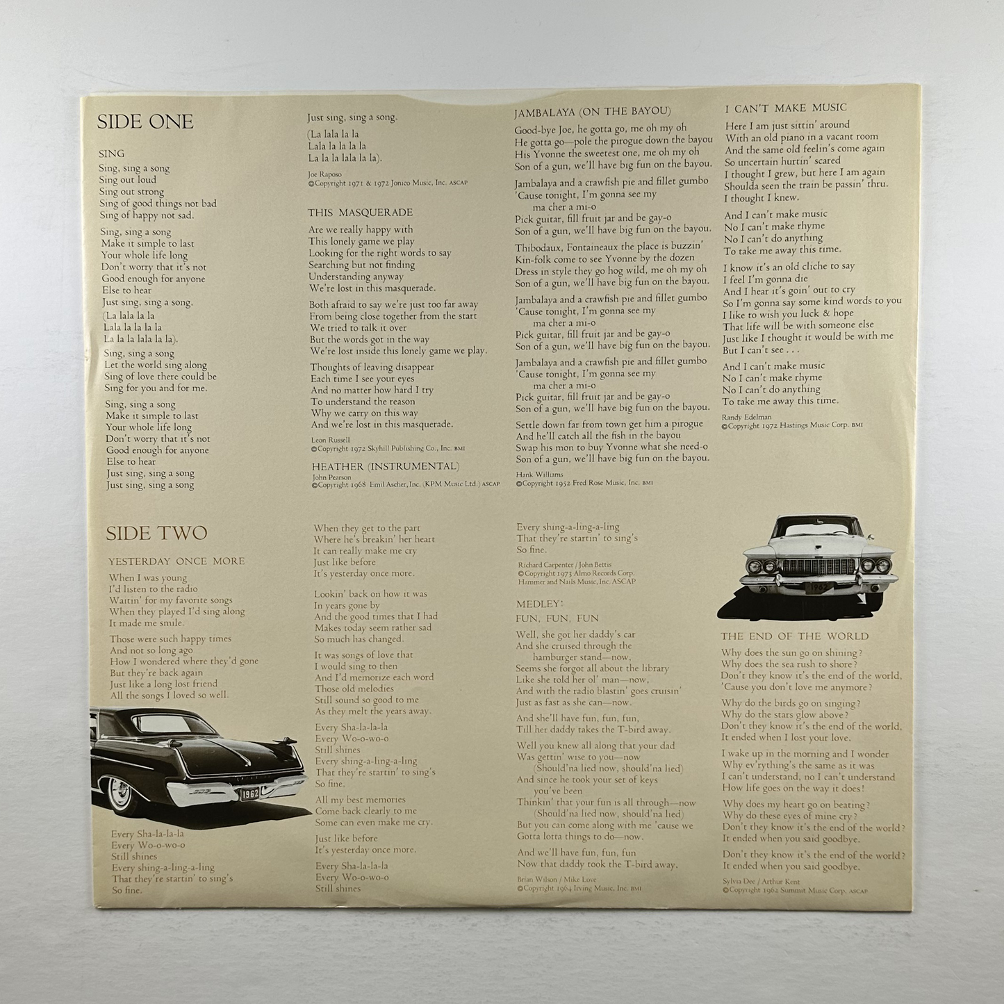 Pre-Owned :: Carpenters "Now & Then" LP