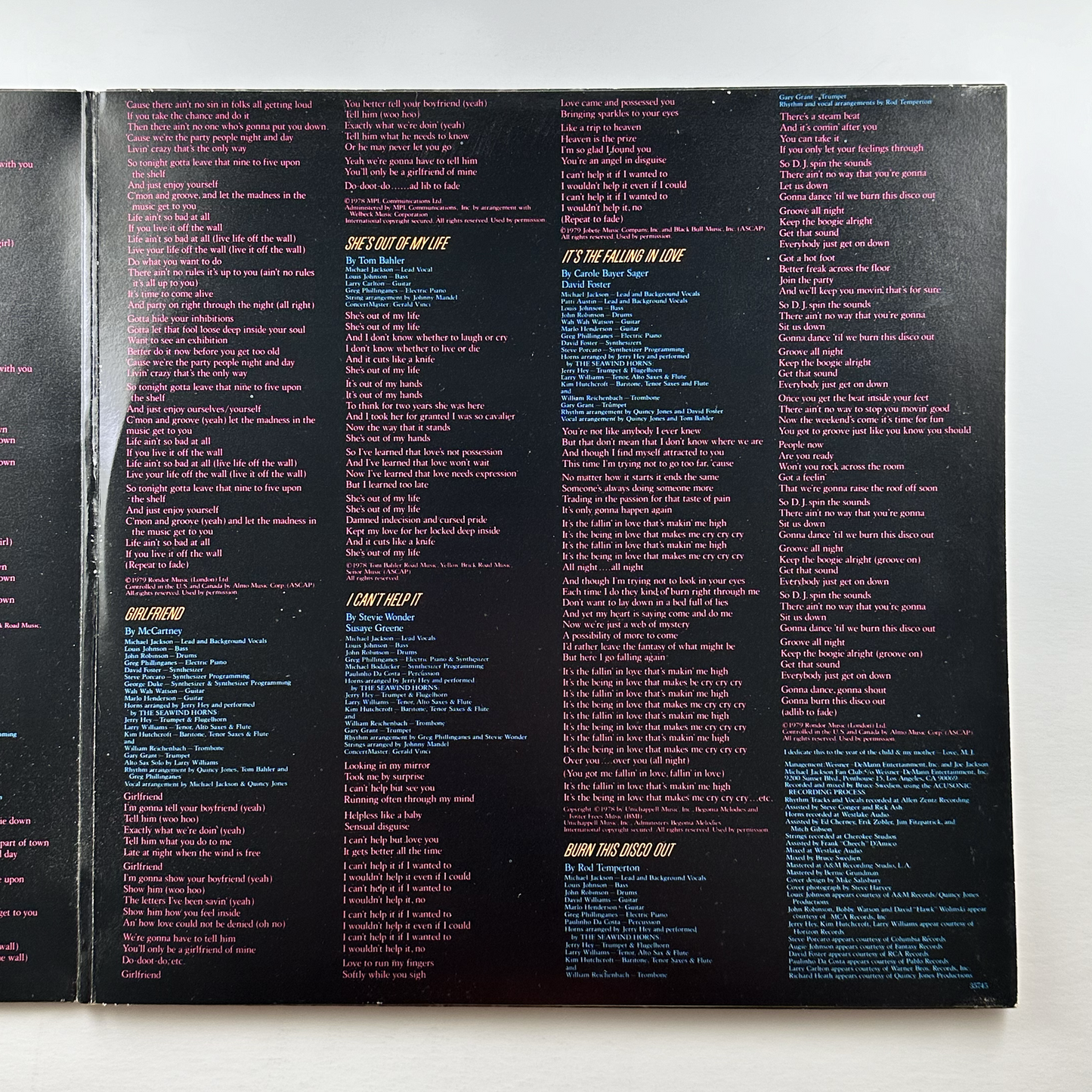 Pre-Owned :: Michael Jackson "Off The Wall" LP