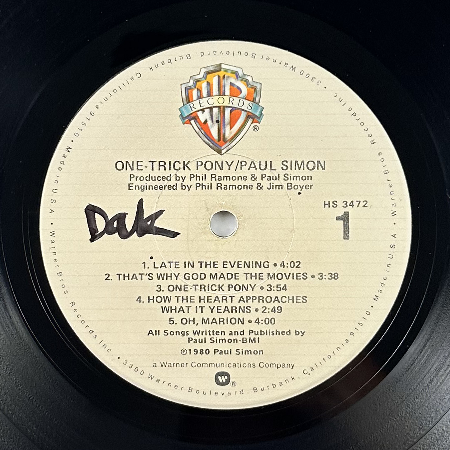 Pre-Owned :: Paul Simon "One-Trick Pony" LP