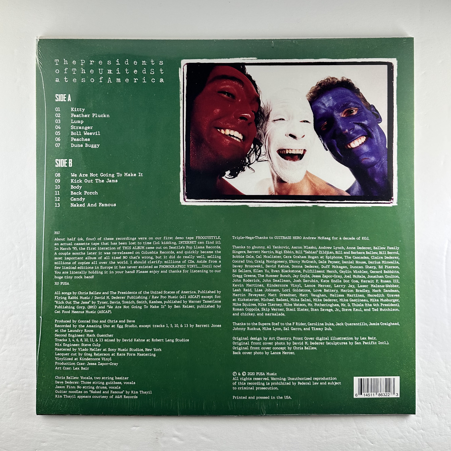 Presidents Of The United States Of America, The "Presidents Of The United States Of America" LP