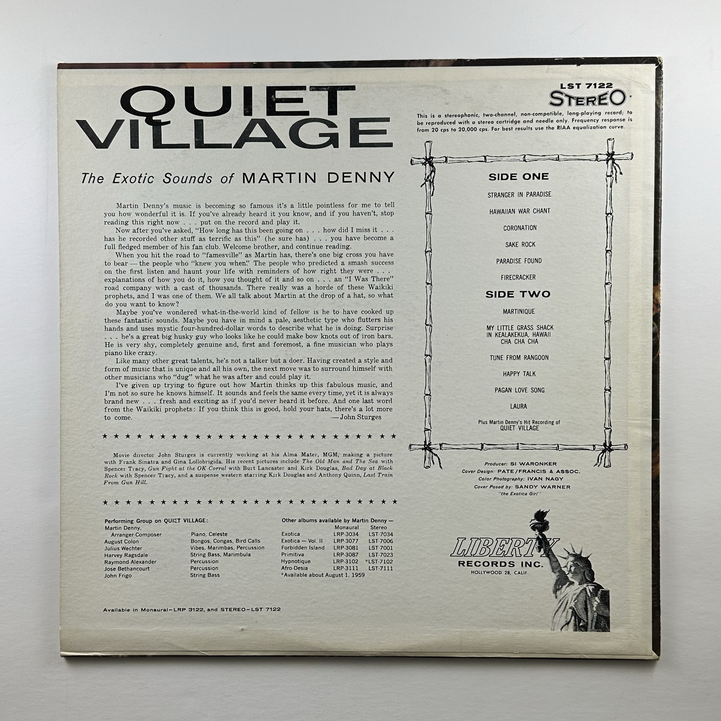 Pre-Owned :: Martin Denny "Quiet Village" LP
