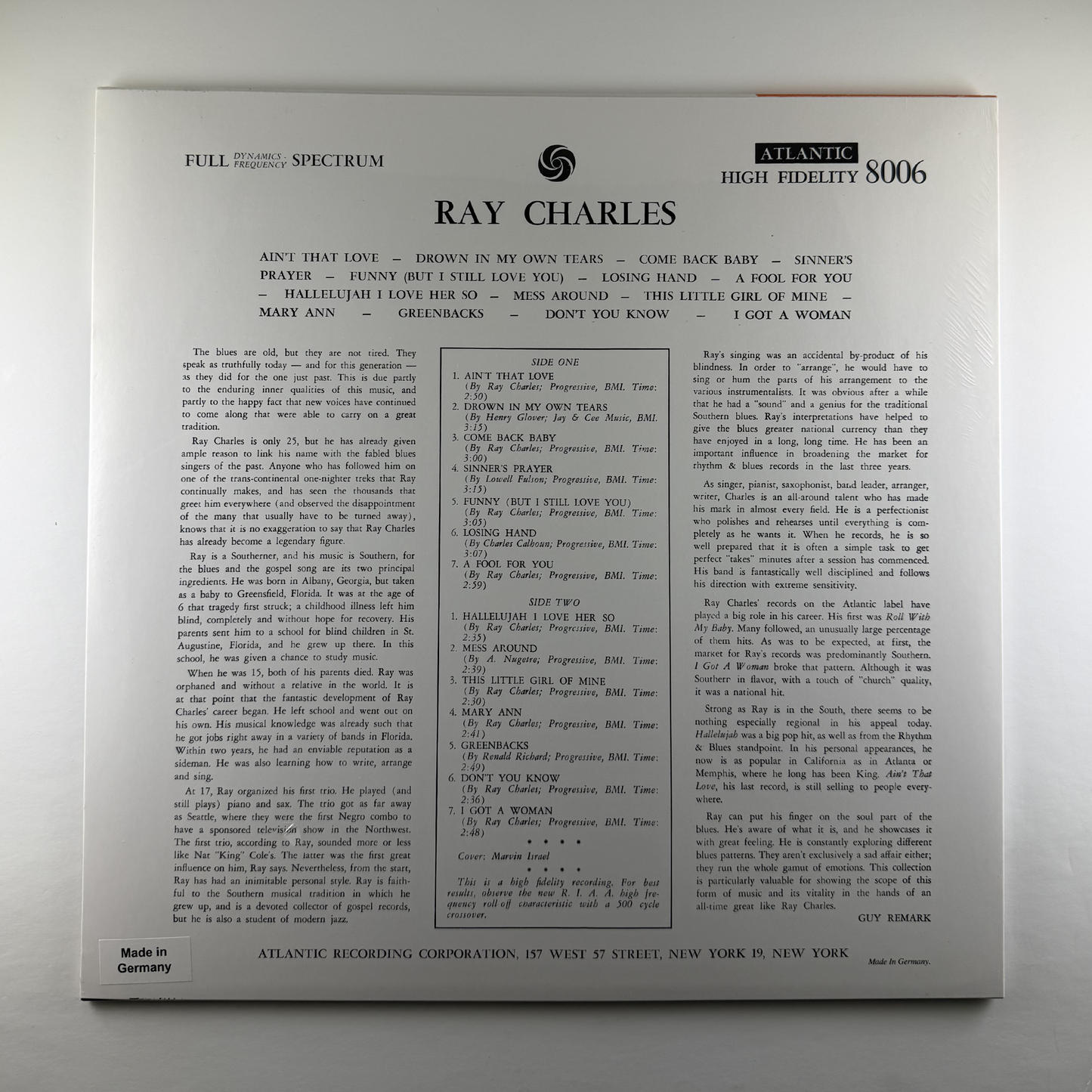 Ray Charles "Ray Charles" LP