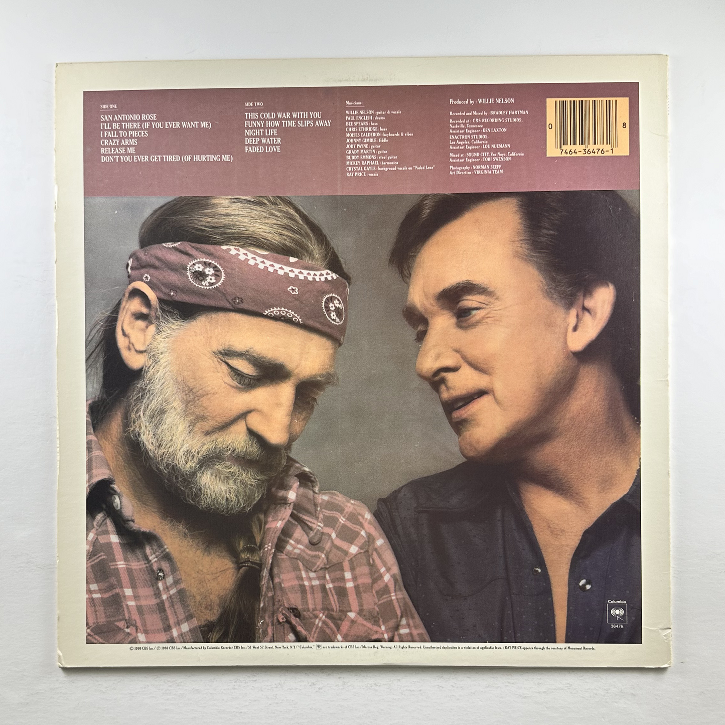 Pre-Owned :: Willie Nelson & Ray Price "San Antonio Rose" LP