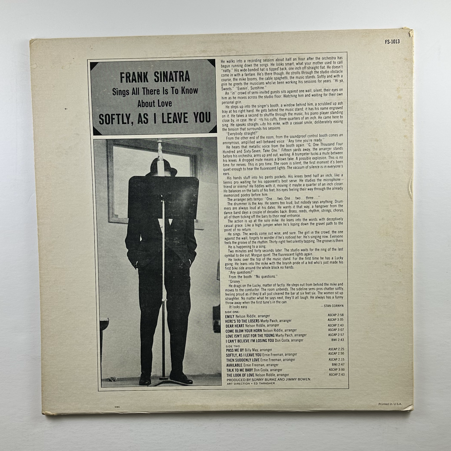 Pre-Owned :: Frank Sinatra "Softly, As I Leave You" LP