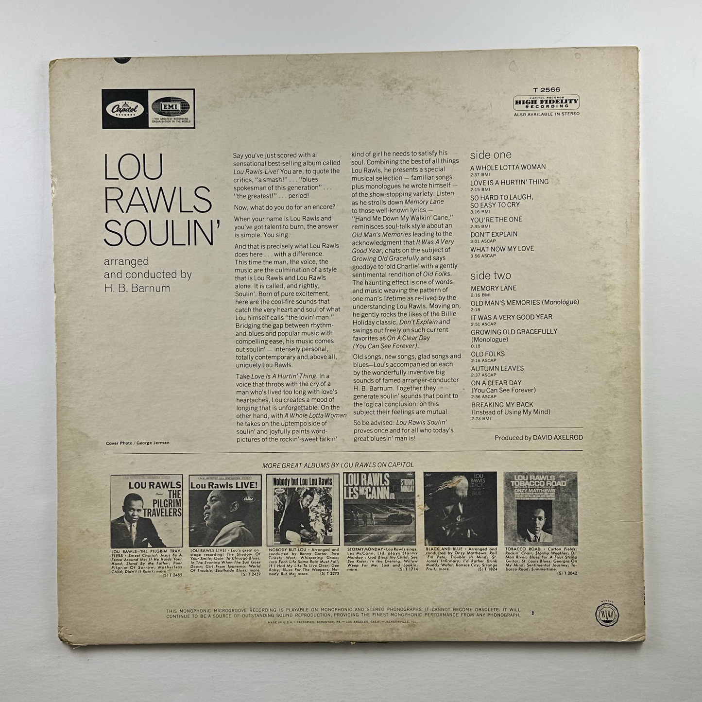 Pre-Owned :: Lou Rawls "Soulin'" LP