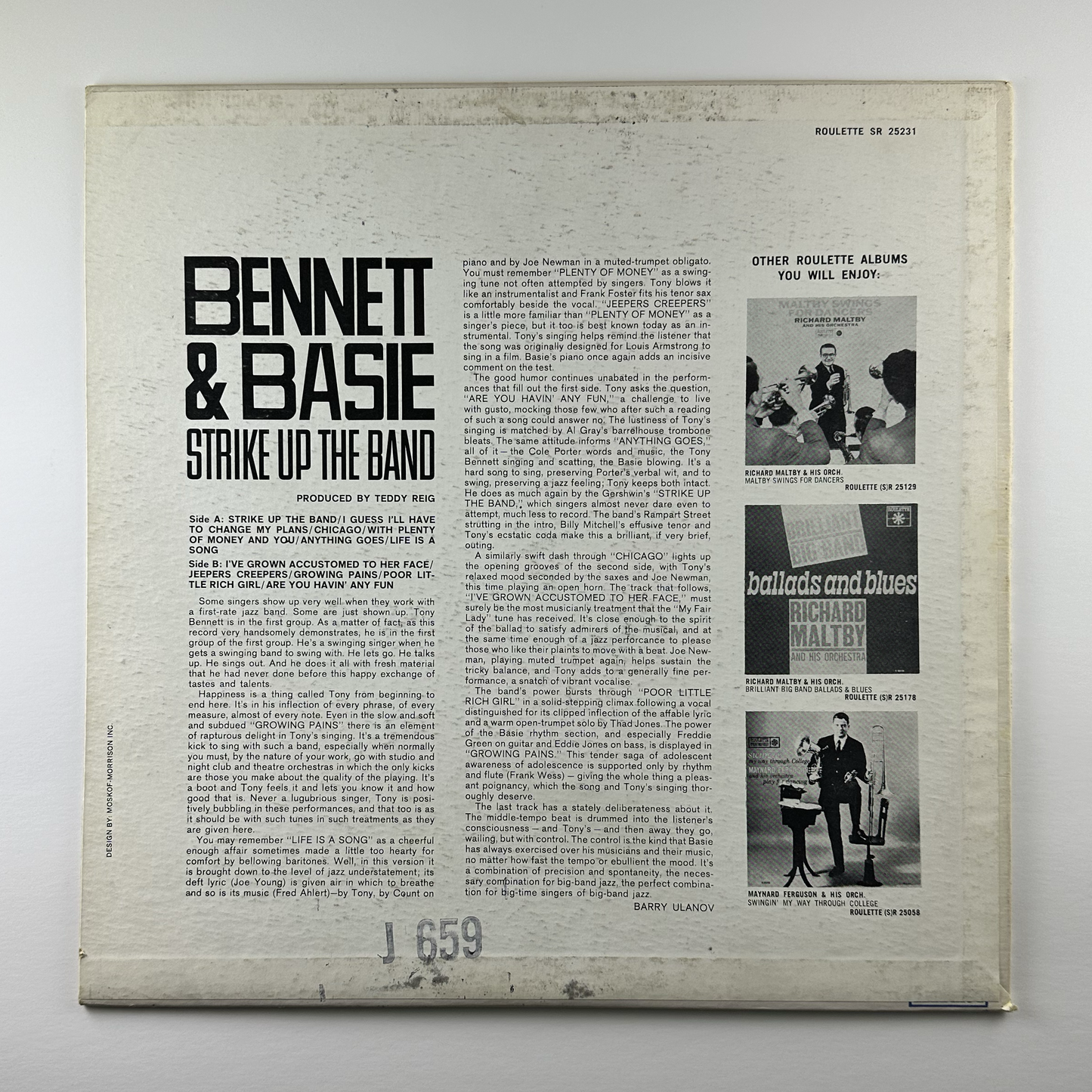 Pre-Owned :: Tony Bennett & Count Basie "Strike Up The Band" LP