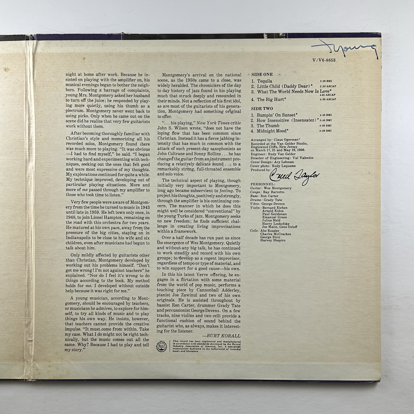 Pre-Owned :: Wes Montgomery "Tequila" LP