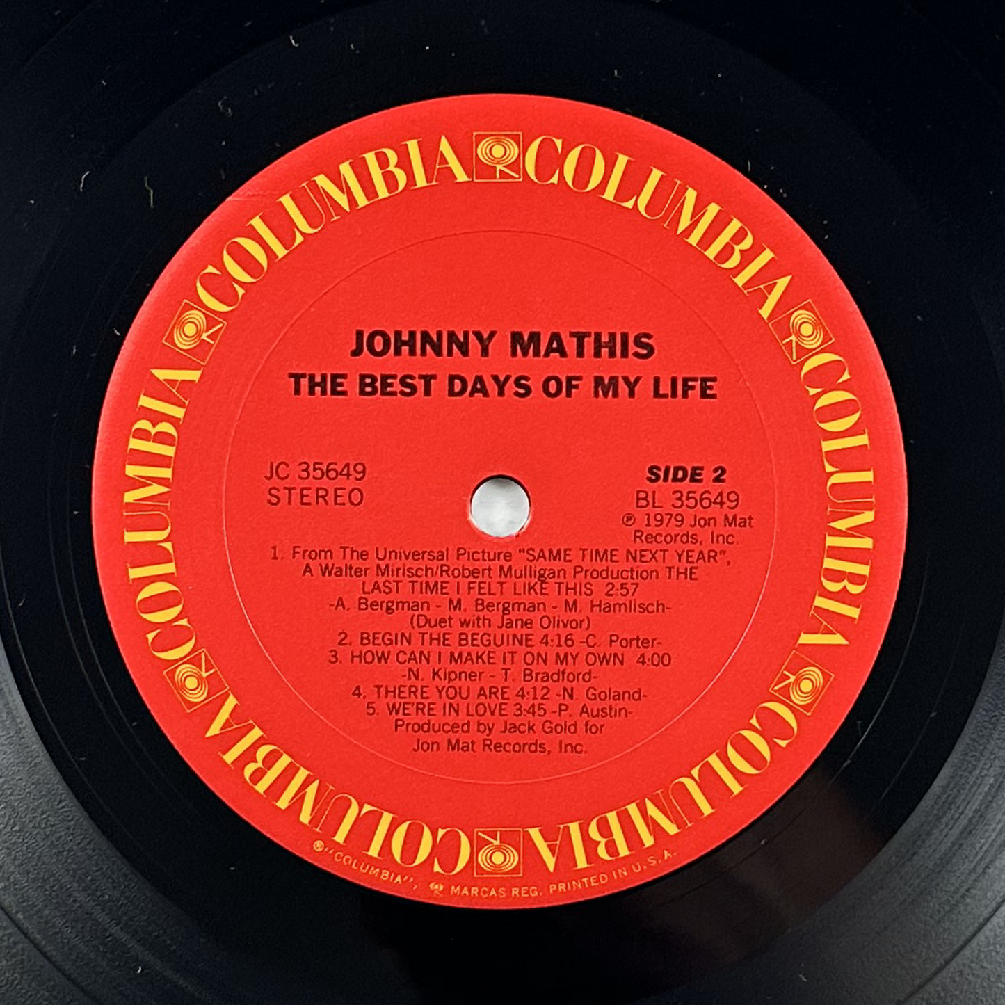 Pre-Owned :: Johnny Mathis "The Best Days Of My Life" LP