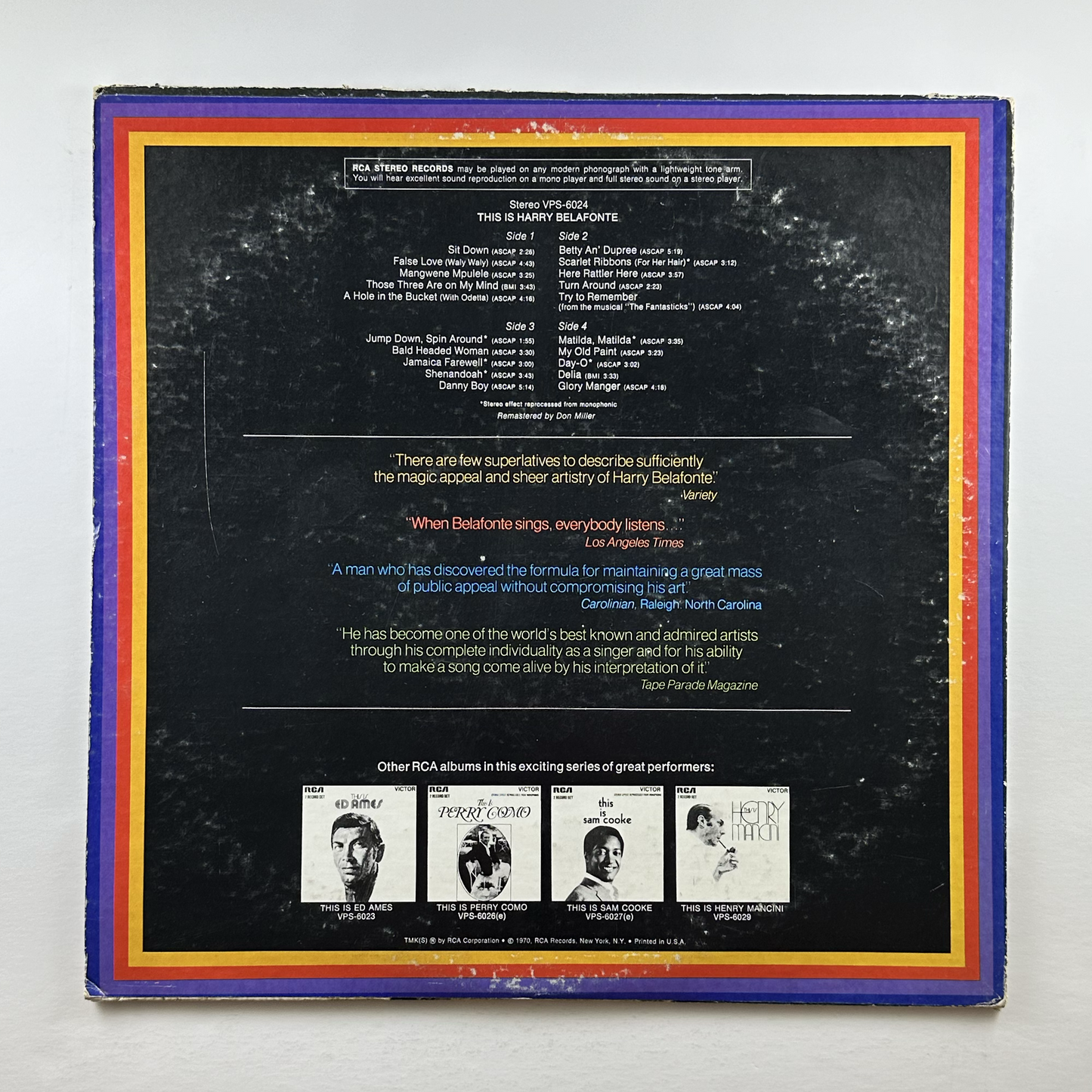 Pre-Owned :: Harry Belafonte "This Is Harry Belafonte" 2xLP