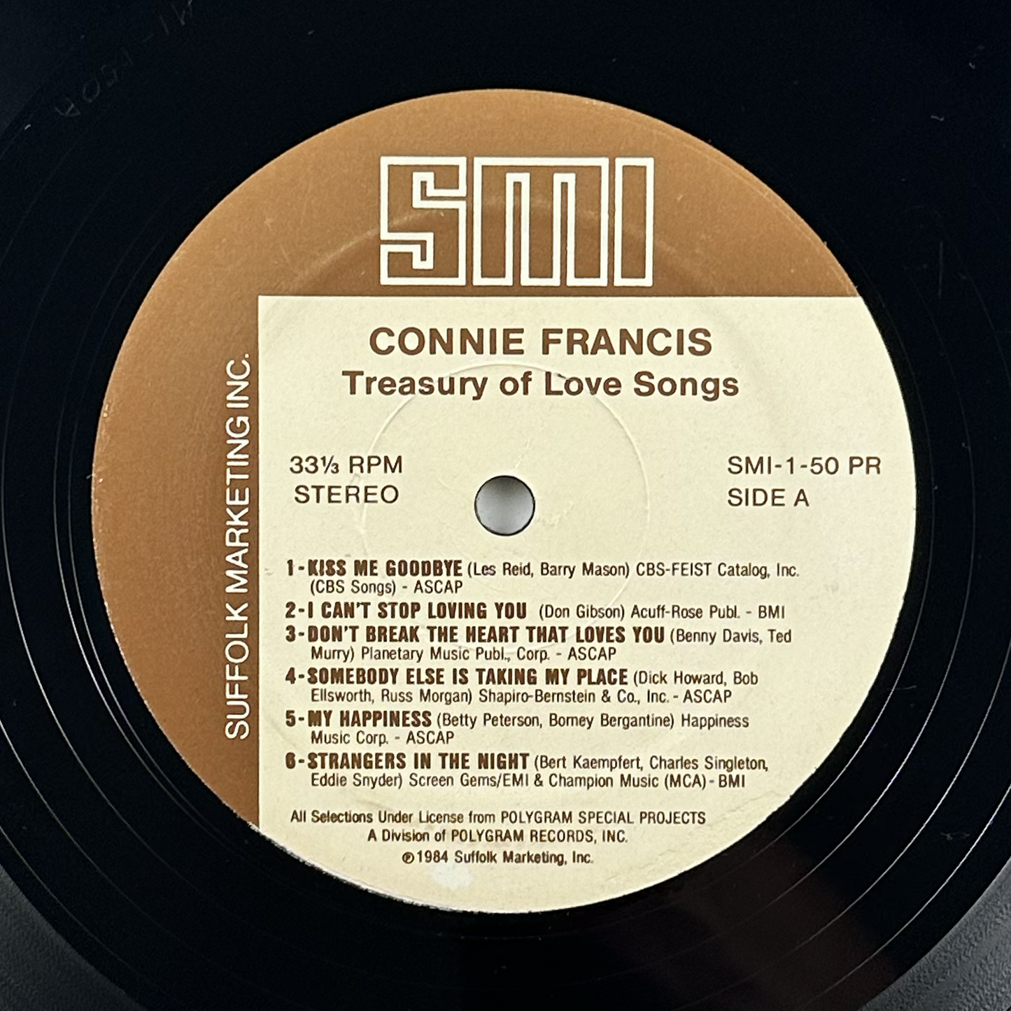 Pre-Owned :: Connie Francis "Treasury Of Love Songs" LP