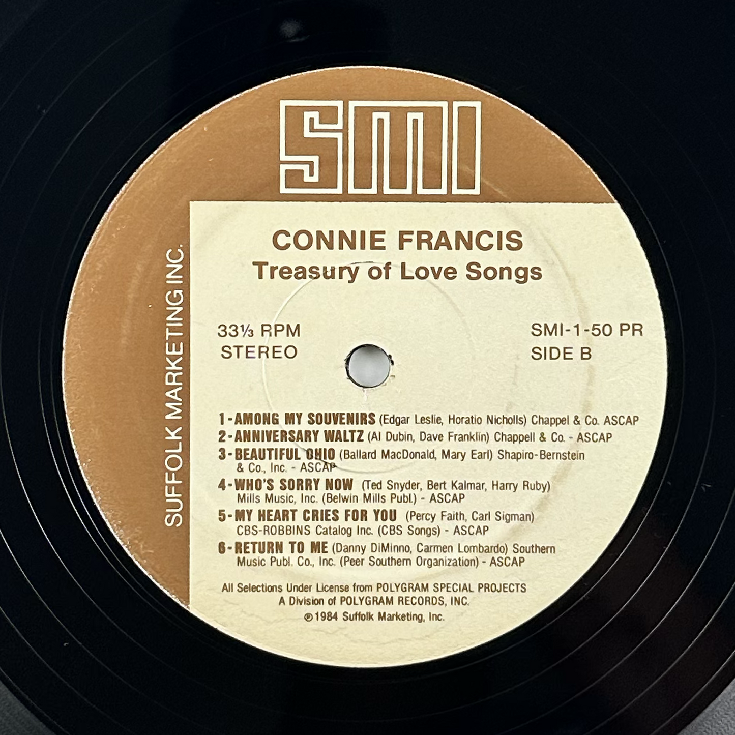 Pre-Owned :: Connie Francis "Treasury Of Love Songs" LP
