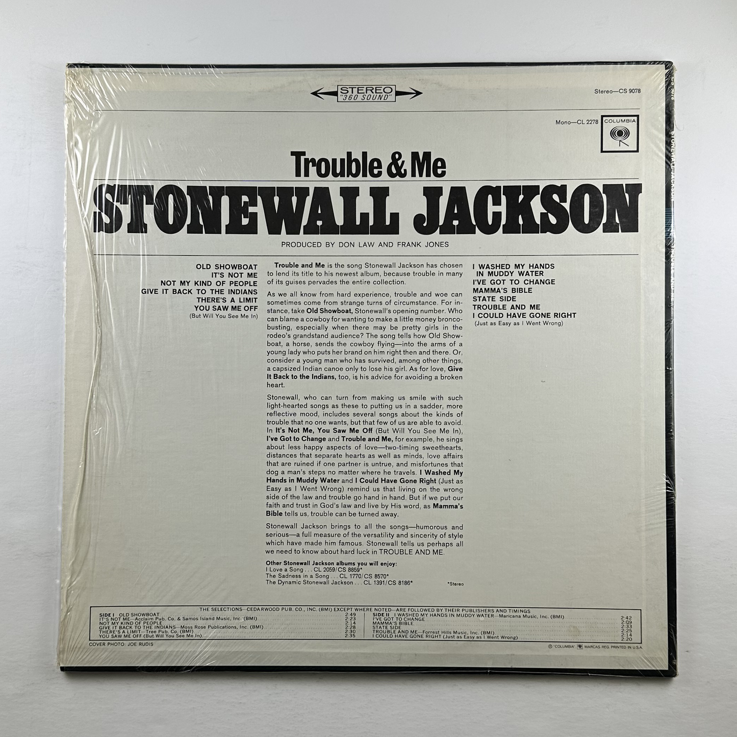 Pre-Owned :: Stonewall Jackson "Trouble & Me" LP