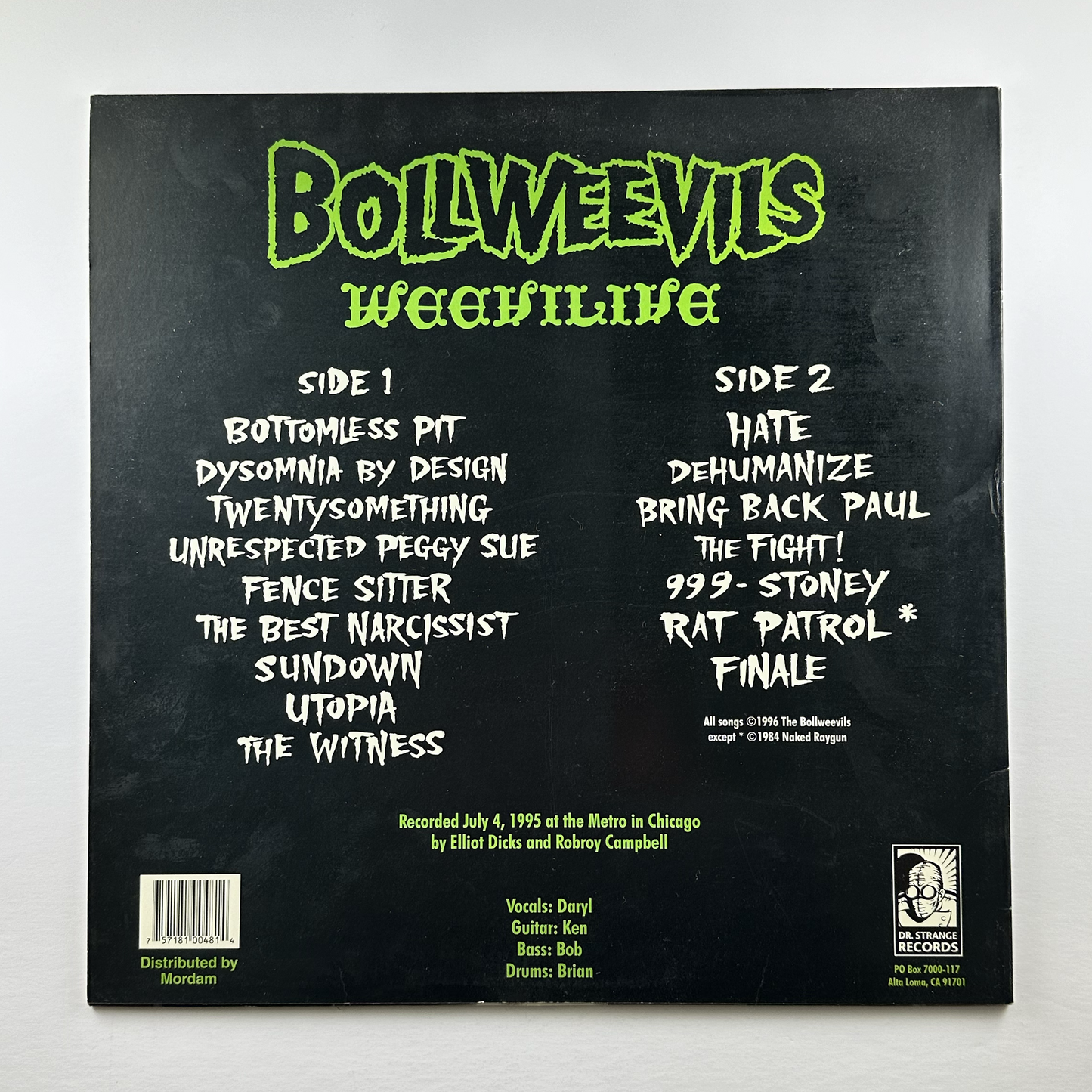 Pre-Owned :: Bollweevils "Weevilive" LP