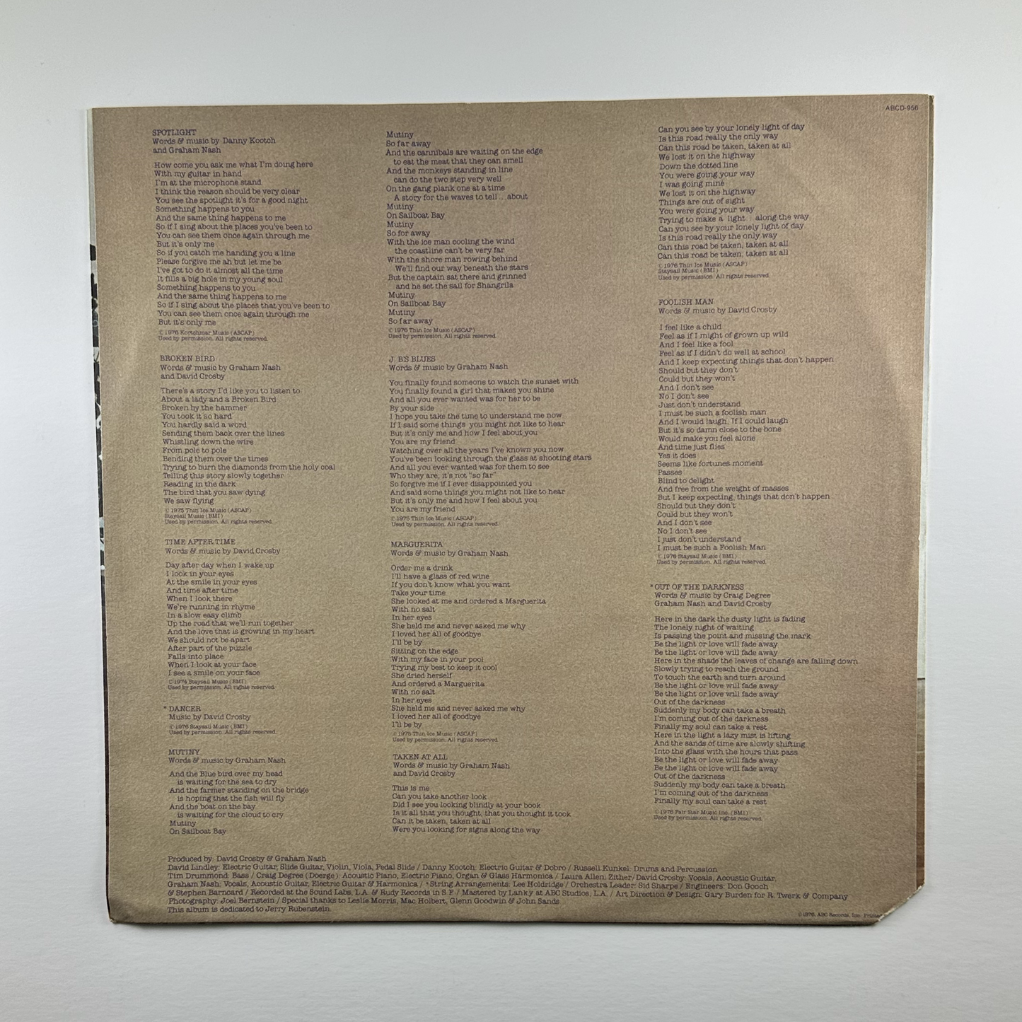 Pre-Owned :: Crosby / Nash "Whistling Down The Wire" LP
