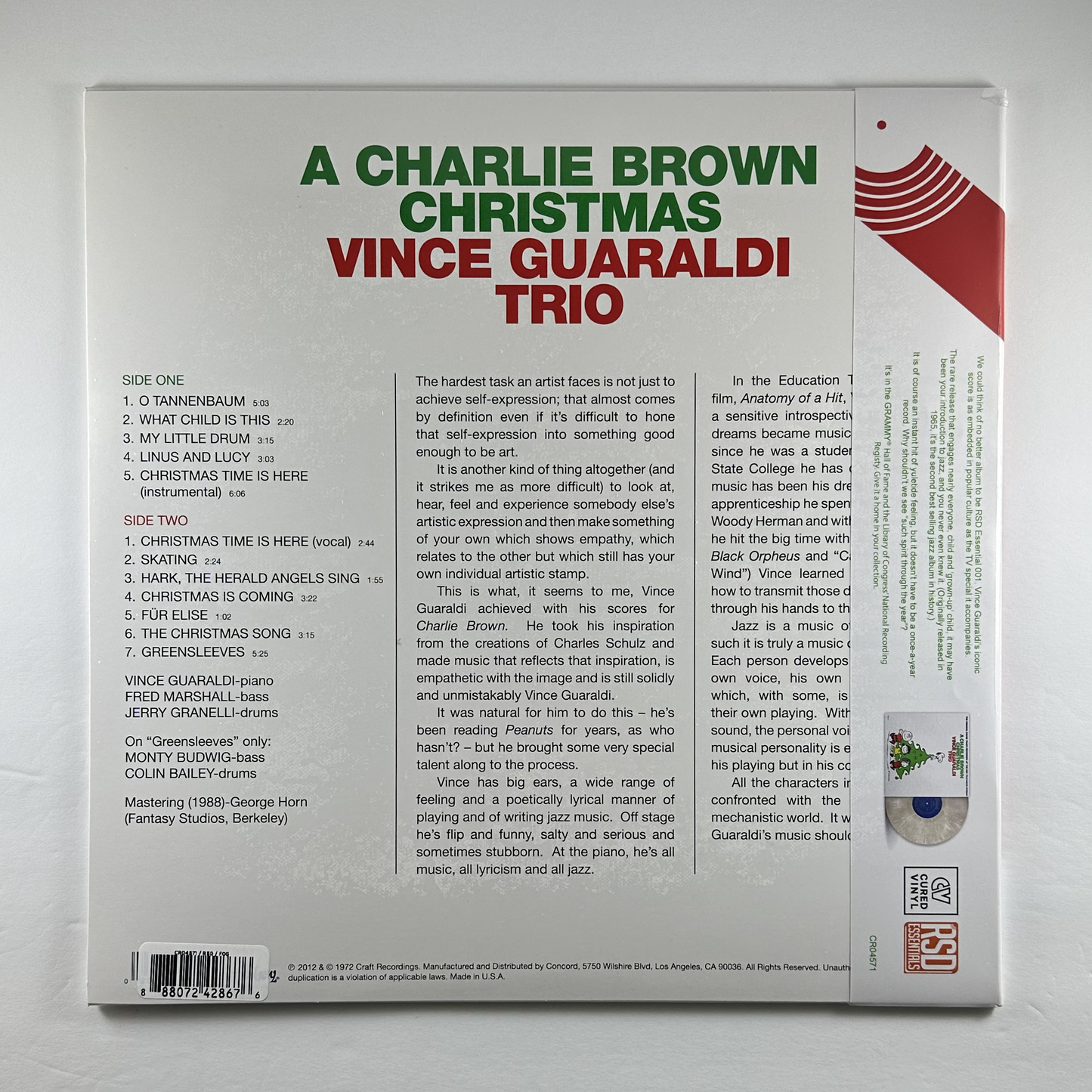 Vince Guaraldi Trio "A Charlie Brown Christmas" [Indie Exclusive] LP