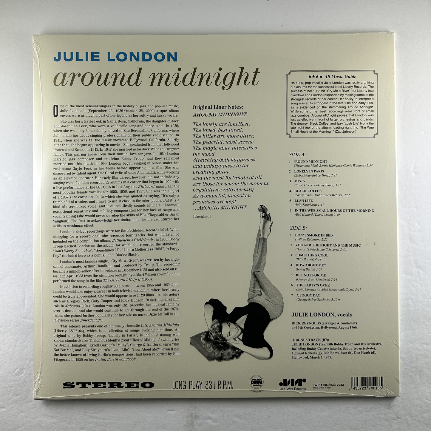 Julie London "Around Midnight" [Import] LP