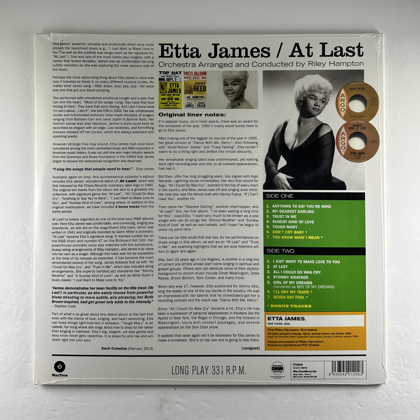 Etta James "At Last!" [Import] LP