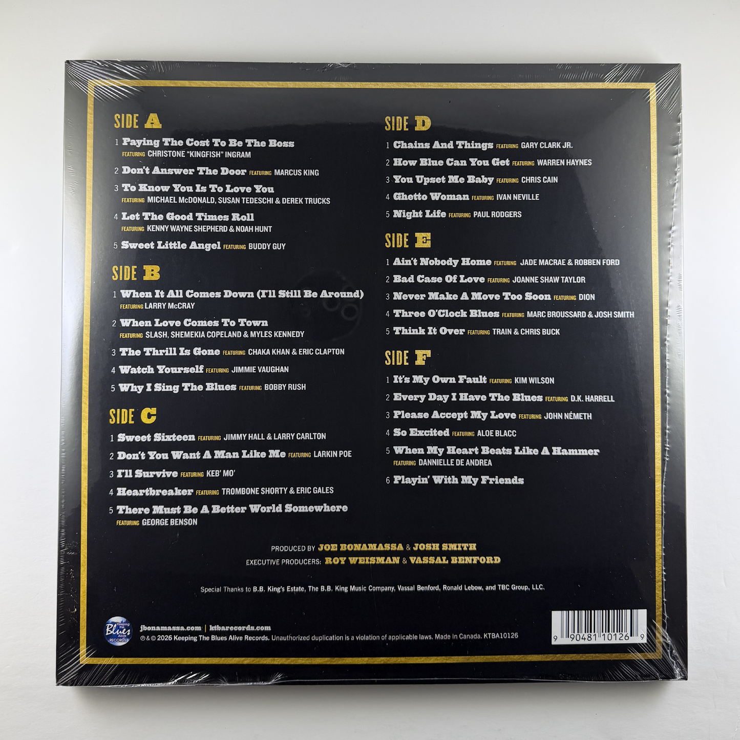 Joe Bonamassa "B.B. King's Blues Summit 100" 3xLP