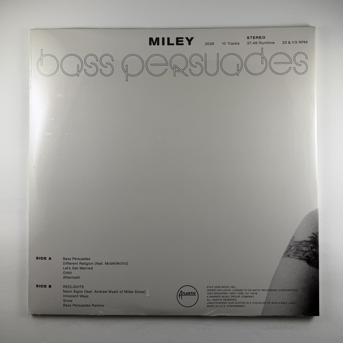 Miley Cyrus "Bass Persuades" [Indie Exclusive] LP