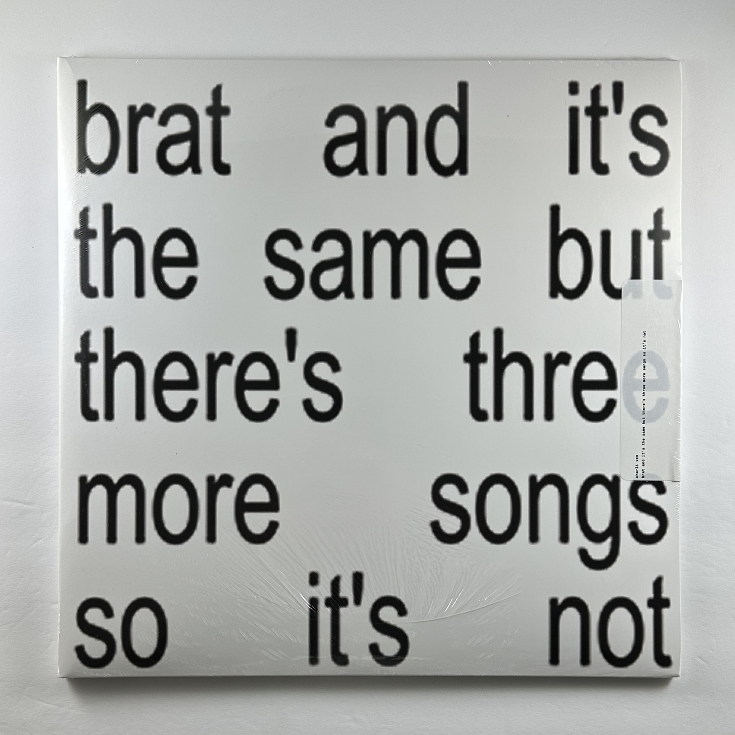 Charli XCX "Brat And It's The Same But There's Three More Songs So It's Not" 2xLP