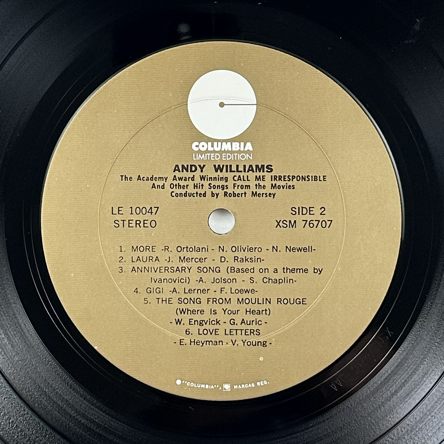 Pre-Owned :: Andy Williams "The Academy Award Winning Call Me Irresponsible" LP