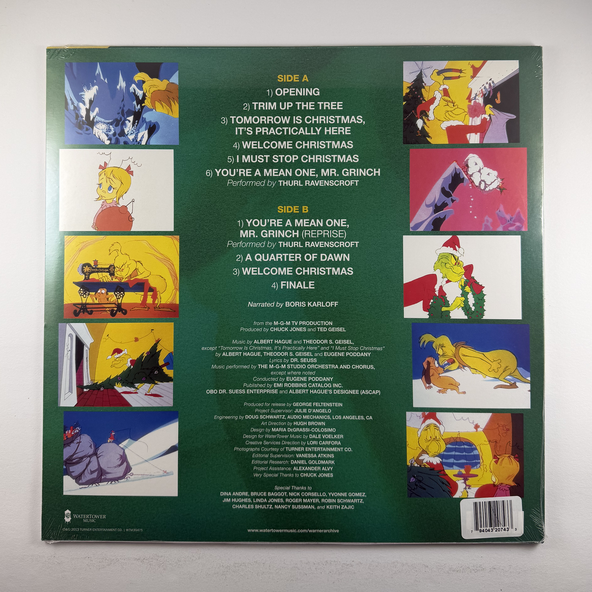 Thurl Ravenscroft & Borris Karloff "Dr. Seuss' How The Grinch Stole Christmas (Original Soundtrack)" [Import] LP