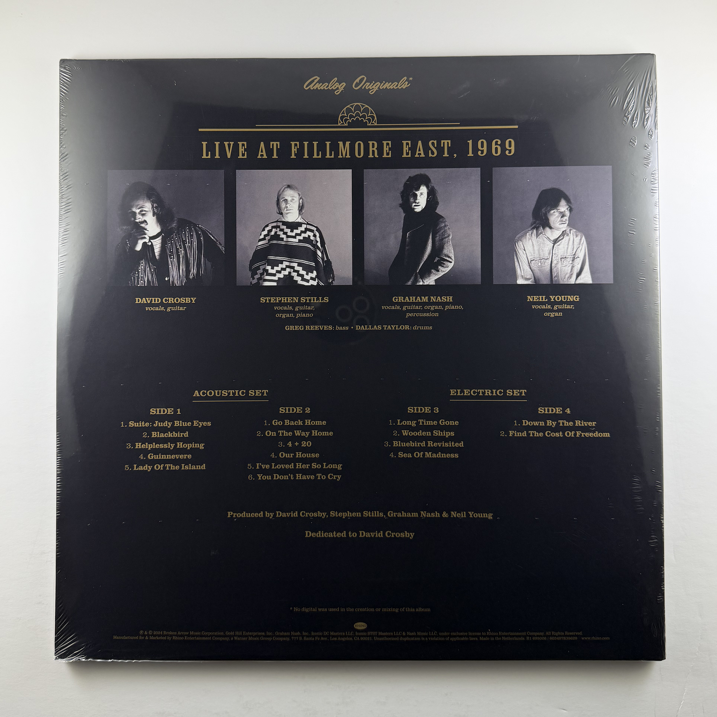 Crosby Stills Nash & Young "Live At Fillmore East, 1969" 2xLP