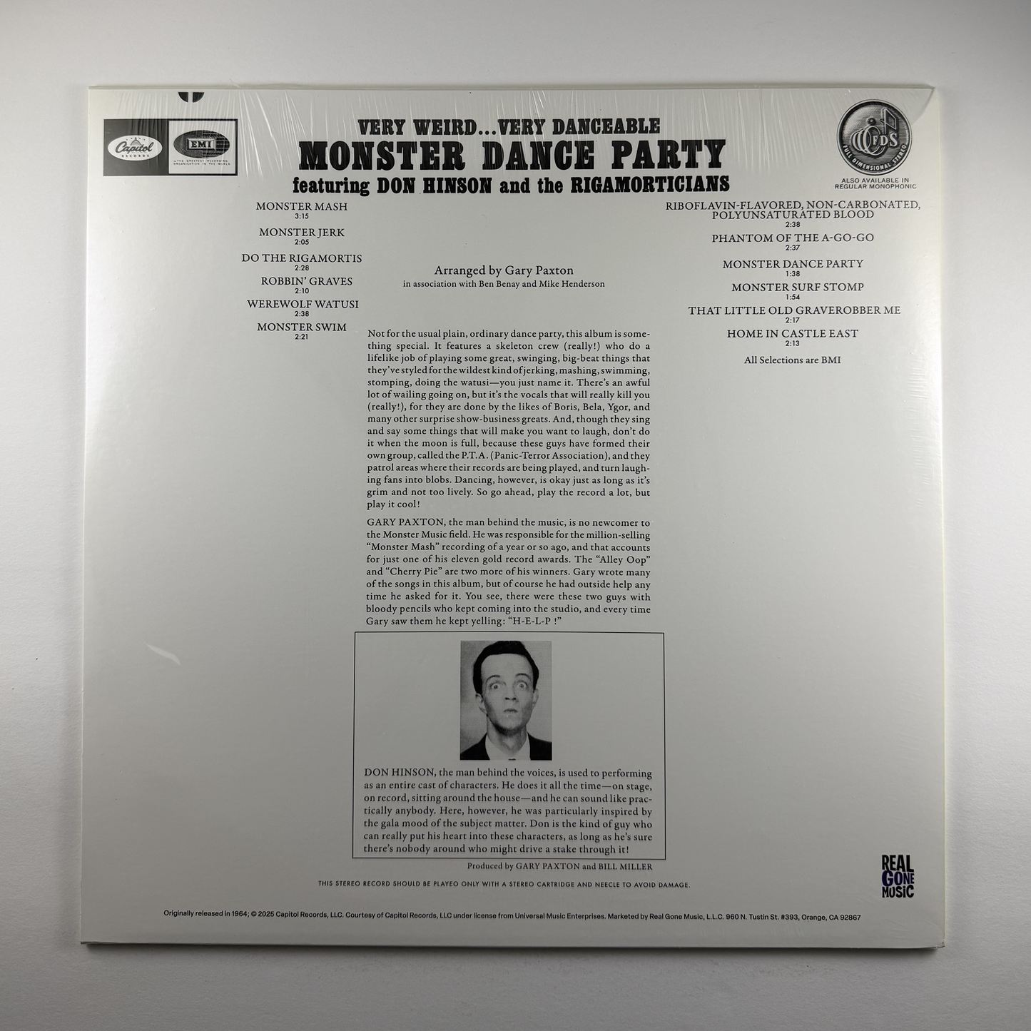 Don Hinson and The Rigamorticians "Monster Dance Party" LP